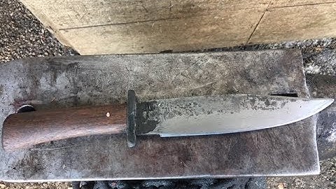 Knife with no power tools challenge! Forging a knife with zero power tools!