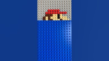 8-bit pixel art 👾Weird Wednesday #lego #bricks #art #mario #nintendo #8bit #nes #retro #hero #super