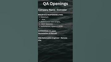 QA JOBS FOR AUTOMATION TESTER #selenium #automation #qa #ytshorts #viral #manualtesting #shortsviral