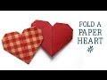 Fold an origami paper heart - tutorial