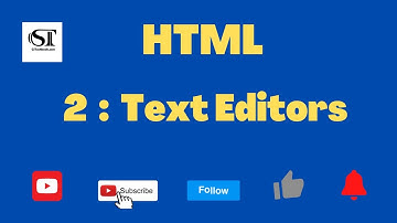 HTML - Text Editors