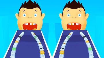 Smile Rush 🦷😱🦷 7-8 Levels Gameplay for you Very Fun game