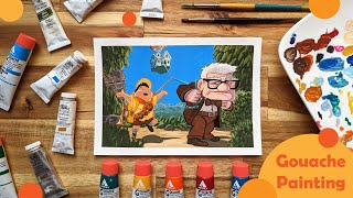Painting Disney Pixars Up Gouache Timelapse Painting