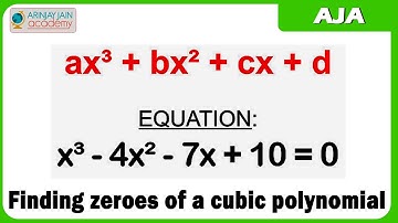 19 Finding zeroes of a cubic polynomial