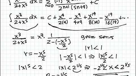 UBC Math 101 tutor Power Series Functions 7 Video 242