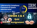 Week 3 & 4 Cybersecurity Compliance & System Administration Quiz Answers | IBM Coursera