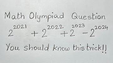 Nice Math Olympiad Question | You should know this trick for this kind of questions