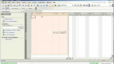Introduction to Microsoft Project 2003  - starting the application