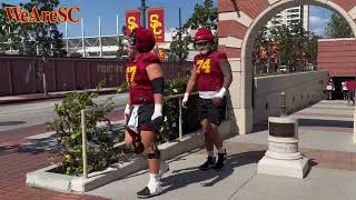 USC Players Head Out to 2024 Spring Practice No. 1