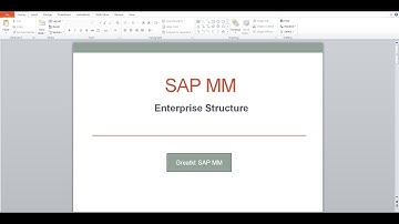 Sap MM Enterprise Structure
