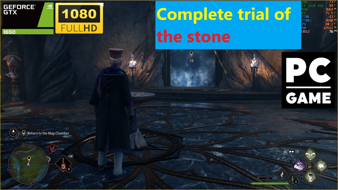 Complete the trial of the stone Hogwart legacy gameplay PC YouTube