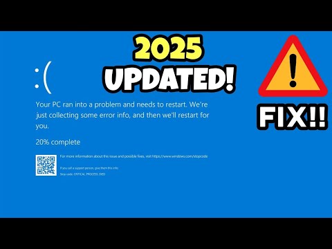 Fix CRITICAL_PROCESS_DIED Error on Windows 10/11 | Blue Screen (BSOD) Quick Fix Tutorial!