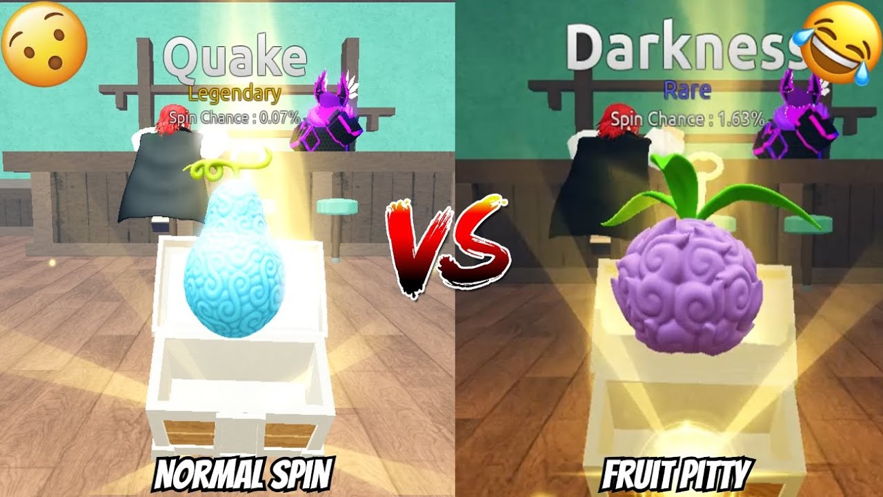 Fruit Battlegrounds] Fruit Pity Vs Normal Spin 