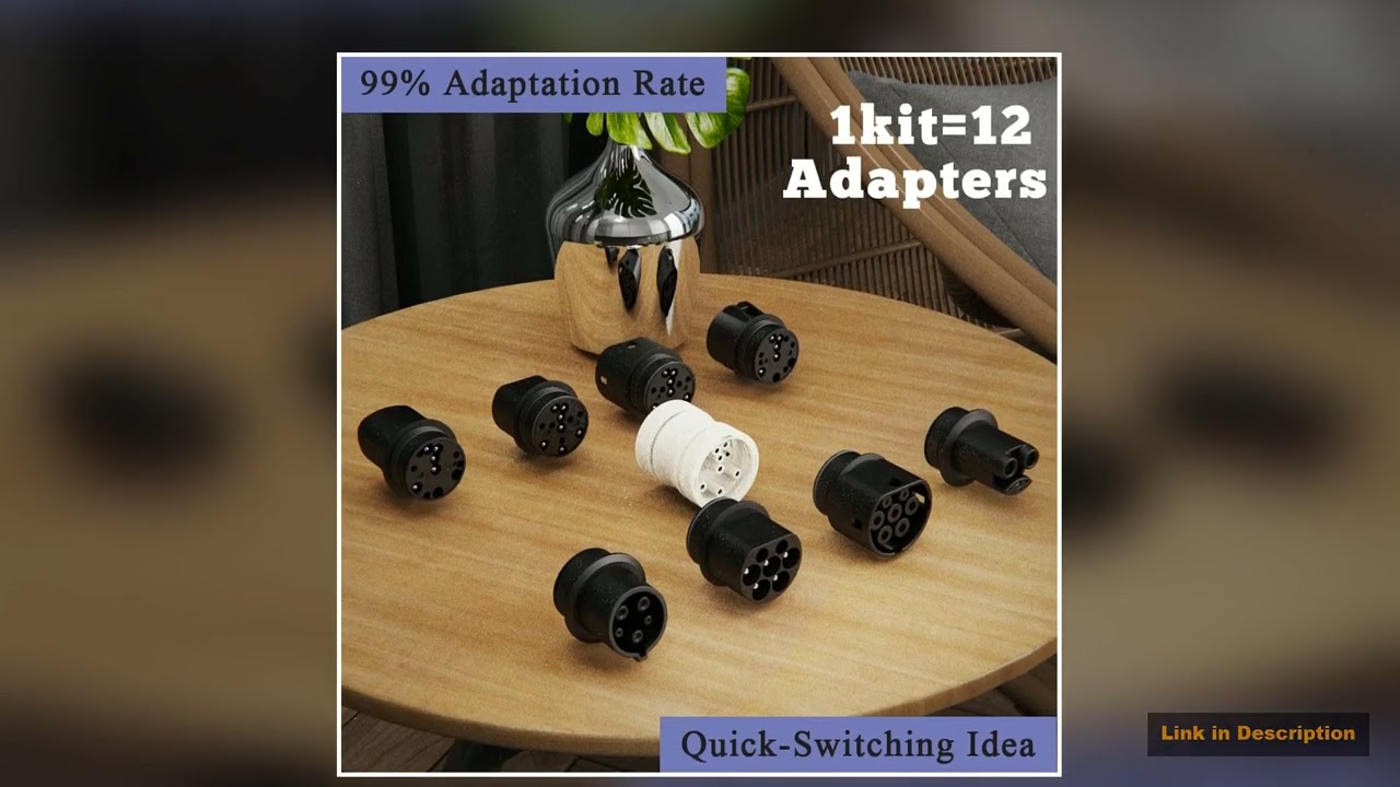 EVOLADO EV Charging Adapter All In One Compatible 4 AC Charging Standard GBT J1772Type 1 Type 2