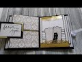 Wedding | Echo Park Wedding Bliss | Pop up Scrapbook pages | Gold, black, white | Pop up page | SOLD