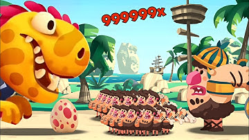 Egg Save T-REX vs Cavemans - Dino Bash 2 Travel Thru Time Gameplay