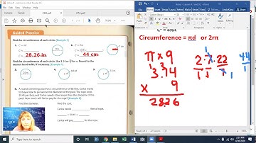 7 Video 9.1 and 9.2  - Circumference and Area of Circles