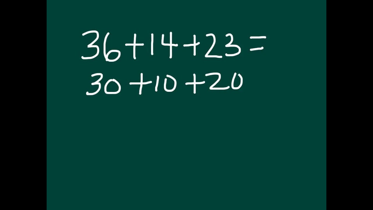 Adding three 2 digit numbers - YouTube