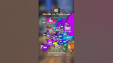 When did color TV come to your country? 📺🎥 #shorts #map #europe #geography