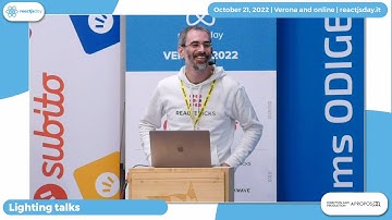 Lightning Talk by Matteo Frana at ReactJsDay 2022