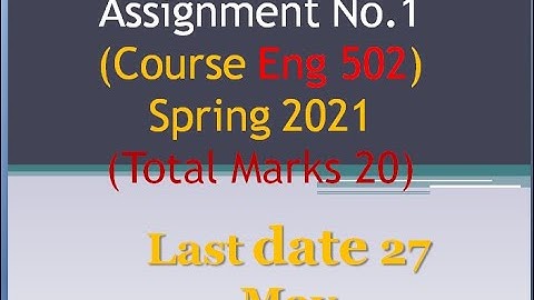 Eng 502 . Assignment no 1 Ideal Solution 💯 percent correct fall spring 2021