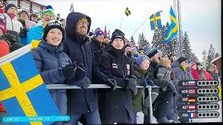 Singelmix Stafett 🇸🇪 + intervju Biathlon world cup 23/24 Östersund Skidskytte