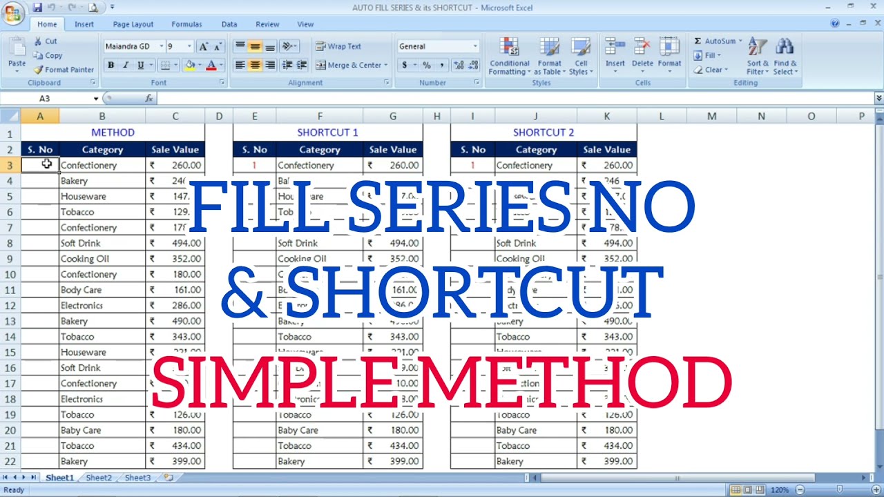 AUTO FILL SERIES Its SHORTCUT Fill Series Shortcut To Fill Series AUTO FILL SERIES Its SHORTCUT Fill Series Shortcut To Fill Series