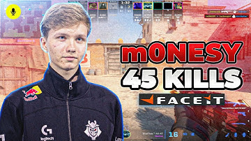CS2 POV | m0NESY 45 KILLS! Faceit Ranked (DUST2) Voice Comms