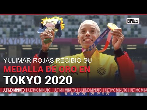 Yulimar Rojas recibe medalla de oro tras imponer récord en Tokyo 2020