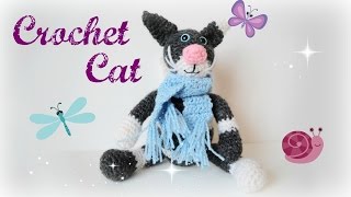 Вязание крючком. Кот (Crochet cat). Часть1