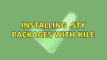 Ubuntu: Installing .sty packages with Kile