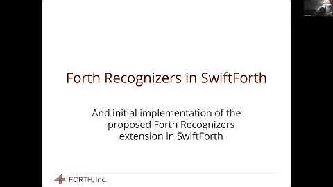 Forth Recognizers in SwiftForth -- Leon Wagner - President - FORTH, Inc. -- 2023-11-18