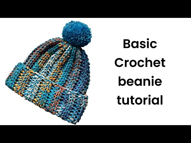 How to crochet a beanie / hat (with a pompom) - YouTube