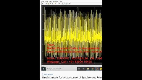 Simulink model for Vector control of Synchronous Reluctance Motor for EV application-MATLAB SIMULINK