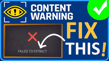 #contentwarning | How To Fix Failed To Extract Error In Content Warning Game
