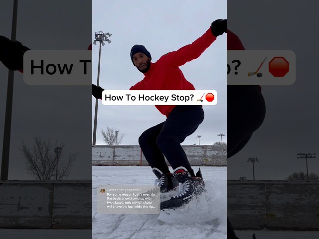 How To Hockey Stop Quickly 🔥😱 #iceskating #tips #holidayswithshorts #shorts class=