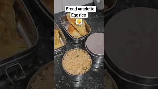 bread omelette egg rice 😋