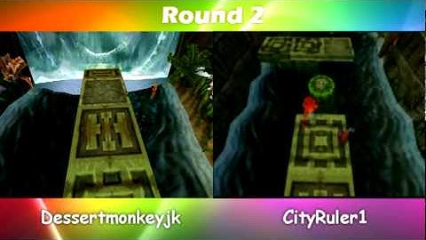 Dessertmonkeyjk VS CityRuler1 Crash 2 Race to Beat Komodo Bros w 10 Gems [Part 1/3]
