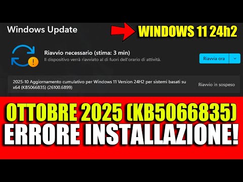 Windows Update | Aggiornamento fallito OTTOBRE 2025 - (KB5066835) | Come risolvere