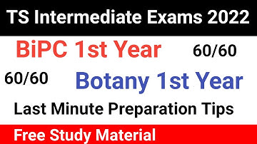 Botany Inter 1st year important questions 2022| Last minute preparation