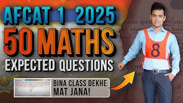 50 Expected Maths Question for AFCAT 1 2025 | AFCAT 1 2025 Maths .