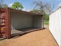 Building a shipping container garage, start-finish, time lapse, no sound, see desc below for more