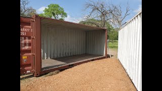 Building a shipping container garage, start-finish, time lapse, no sound, see desc below for more