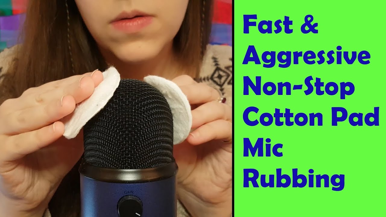 ASMR Fast & Aggressive Mic Rubbing With Cotton Pads - No Talking - YouTube
