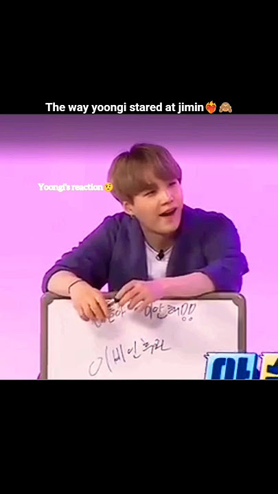Yoongi stared at jimin👀❤️‍🔥🙈#yoonmin #shorts #trending