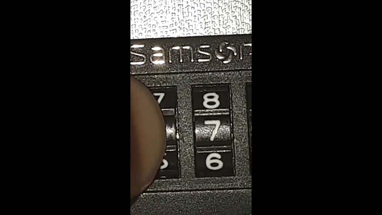 ABRIR Y CAMBIAR CLAVE MALETA SAMSONITE CON Y SIN LA CLAVE - YouTube
