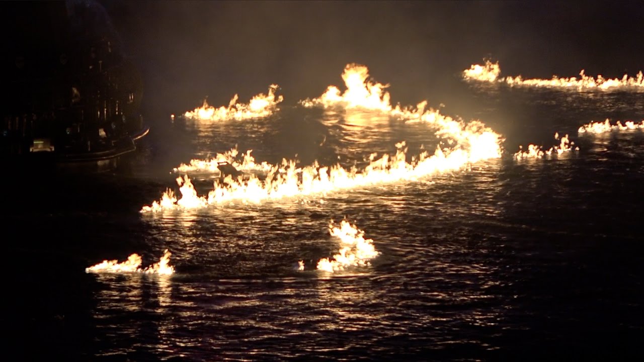 【マニアック】ズミックで海面が炎の海に包まれる際の海面が変化する様子と着火ポイント（2017年4月16日 TDS）