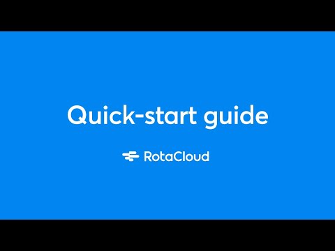 Quick-start: Setting up your RotaCloud account