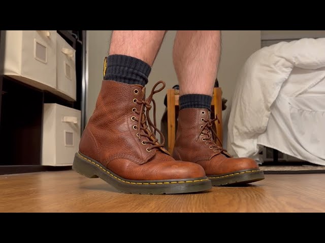 Dr. Martens 1460 Pascal Ambassador Brown Leather 8-Eye Lace Up Boots A2 1460 Ambassador Leather Lace Up Boots in Cashew | Dr. Martens main image 4
