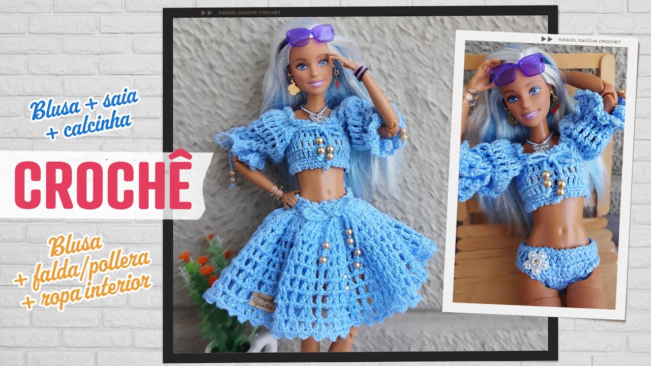 Tutorial – Vestido de Barbie – Raquel Gaúcha Crochet